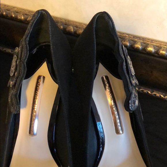 Sophia Webster Black Suede Shoes - Size 9 (39) New - Picture 5 of 8